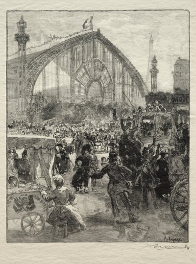 مغادرة معرض 1889 بواسطة فنان غير معروف