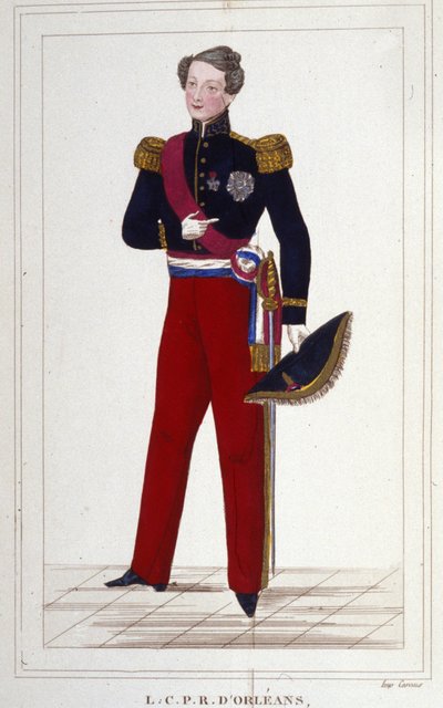 لويس تشارلز فيليب دورليان ، دوق نيمور. الأمير الفرنسي (1814 إلى 1896) ، ابن الملك لويس فيليب (لويس فيليب) الأول. نقش من عام 1850 بواسطة فنان غير معروف