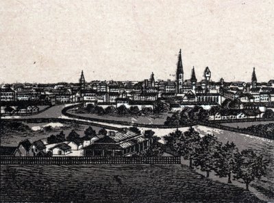 ملبورن أستراليا؛ منظر عام. في "العالم يوضح 168 منظرًا" غير مؤرخ (أواخر القرن التاسع عشر) بواسطة فنان غير معروف