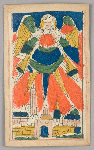 بطاقة لعب Minchiate (Tarot) بواسطة فنان غير معروف