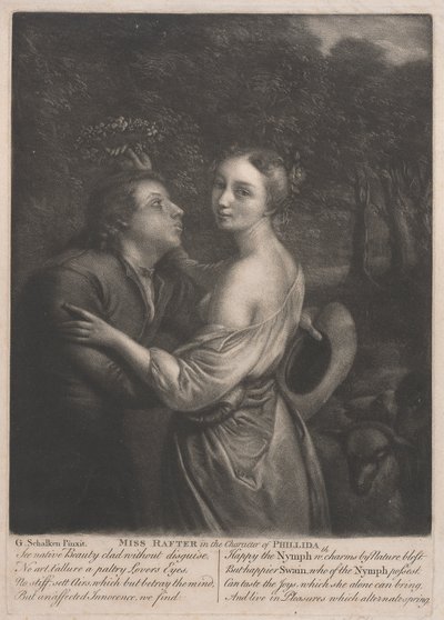 الآنسة رافتر (1711-1785) في شخصية فيليدا بواسطة فنان غير معروف