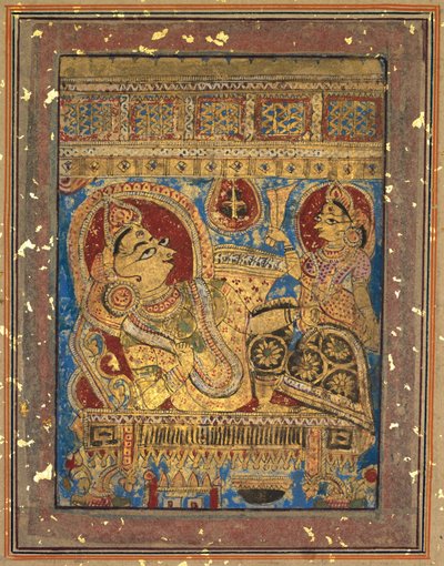صفحة من Kalpa-sutra: ولادة Mahavira بواسطة فنان غير معروف
