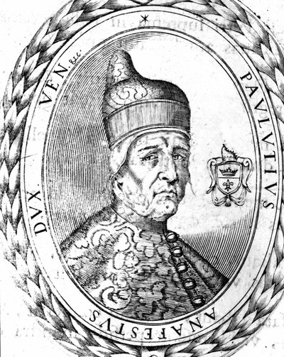 بورتريه Paoluccio Anafesto (697-717). أول دوج من البندقية. بواسطة فنان غير معروف
