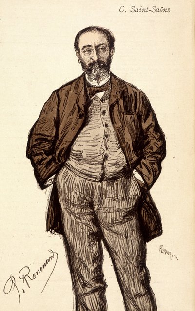 صورة لكاميل سانت ساينز (سانت ساينز) (1835-1921) ، ملحن فرنسي. بواسطة فنان غير معروف