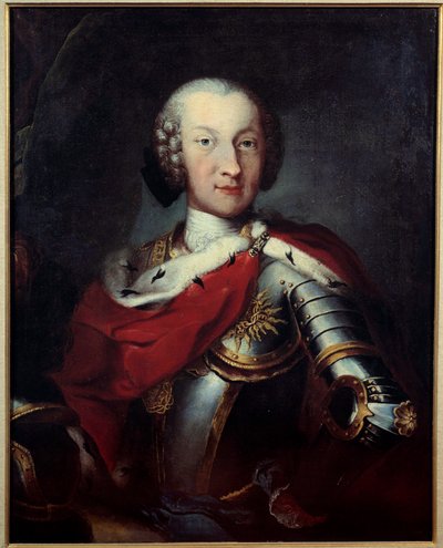 صورة لتشارلز إيمانويل الثالث (1701-1773) دوق سافوي ، ملك سردينيا ، السيد الكبير في لوحة Annunciade Anonymous. القرن الثامن عشر في باريس ، متحف جوقة الشرف بواسطة فنان غير معروف