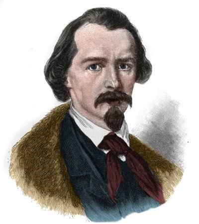 صورة لإيمانويل فون جيبل (1815-1884) شاعر وكاتب مسرحي ألماني. بواسطة فنان غير معروف