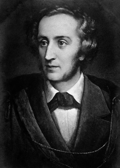 صورة فيليكس مندلسون بارتولدي (1809-1847) ، مؤلف ومخرج ألماني ليثوجراف. القرن ال 19. ميلان ، مكتبة ديل كونسيرفاتوريو بواسطة فنان غير معروف