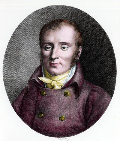 صورة للطبيب الفرنسي فرانسوا كزافييه بيشات (1771 - 1802). نقش القرن الثامن عشر. مجموعة خاصة. بواسطة فنان غير معروف