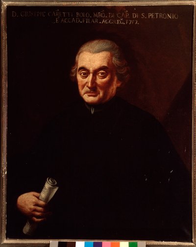 صورة جوزيبي ماريا كاريتي (1690-1774) الملحن الإيطالي لوحة مجهولة. القرن ال 18. بولونيا ، متحف المتحف المدني بواسطة فنان غير معروف