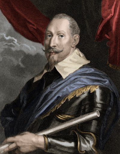 صورة لغوستاف أدولف الثاني (غوستاف أدولف) (1594-1632) ، ملك السويد - غوستافوس أدولفوس الثاني 1594-1632 ، ملك السويد 1611-1632 - نقش - القرن التاسع عشر بواسطة فنان غير معروف