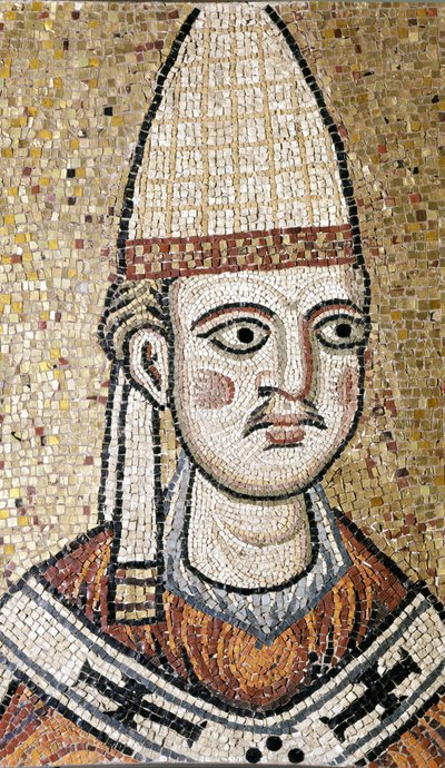 صورة إنوسنت الثالث (1160 - 1216). فسيفساء محفوظة في متحف روما. كان سابقًا في كنيسة القديس بطرس القديمة. متحف روما. بواسطة فنان غير معروف