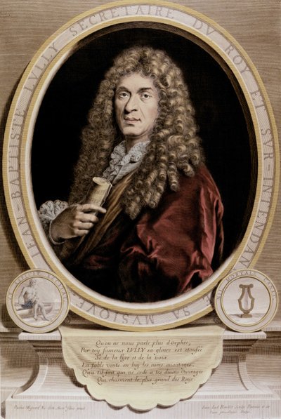 صورة جان بابتيست لولي (جيوفاني باتيستا لولي) (1632-1687). بواسطة فنان غير معروف