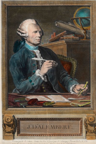 صورة جان لو روند دالمبيرت (1717 - 1783) ، عالم رياضيات وفيلسوف فرنسي. نقش القرن الثامن عشر. مجموعة خاصة. بواسطة فنان غير معروف