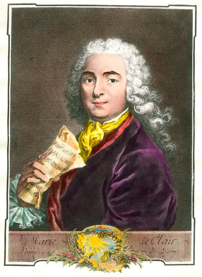Portrait of Jean Marie Leclair (1697-1764) musician, composer and ballet master of the king