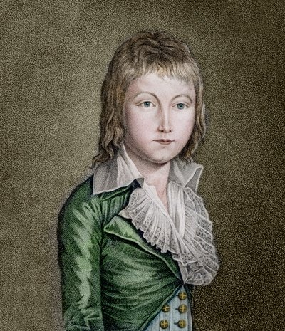 صورة لويس السابع عشر (1785-1795) دوفين فرنسا ليثوجراف بواسطة فنان غير معروف