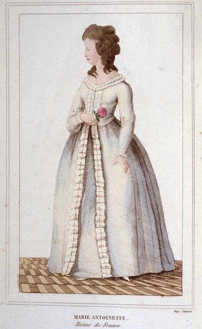 صورة لماري أنطوانيت (1755-1793) محفورة 1830 بواسطة فنان غير معروف