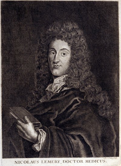 صورة لنيكولا ليميري (1645 - 1715) ، الصيدلي والكيميائي الفرنسي. بواسطة فنان غير معروف