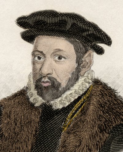 صورة للسير نيكولاس بيكون (1510-1579) ، سياسي ومحامي إنجليزي. بواسطة فنان غير معروف