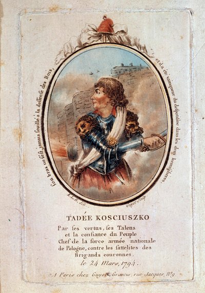 صورة لـ Thaddeus (Tadeusz) Kosciuszko (Kosciusko) (1746-1817) ، وطني بولندي في 24 مارس بواسطة فنان غير معروف