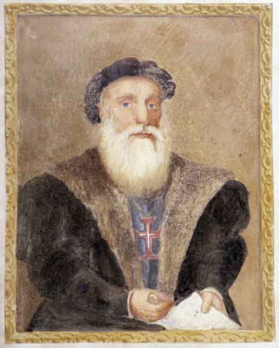 Portrait of Vasco de Gama - in “” The Life of Prince Henri of Portugal surnamed the Navigator”” by Richard Henri Major بواسطة فنان غير معروف