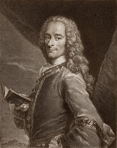 صورة لفولتير (1694 - 1778). بواسطة فنان غير معروف