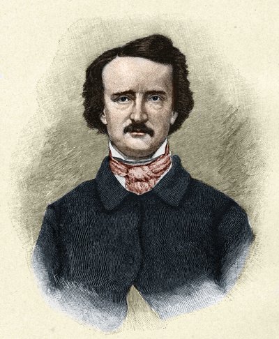 صورة للكاتب الأمريكي إدغار آلان بو (1809 - 1849). بواسطة فنان غير معروف