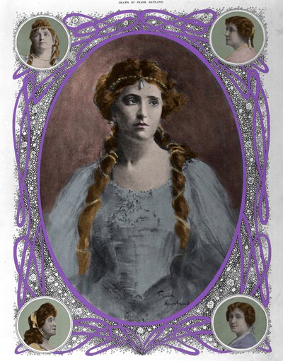صورة للمغنية نيلي (نيللي) ميلبا (1861-1931) أواخر القرن التاسع عشر بواسطة فنان غير معروف