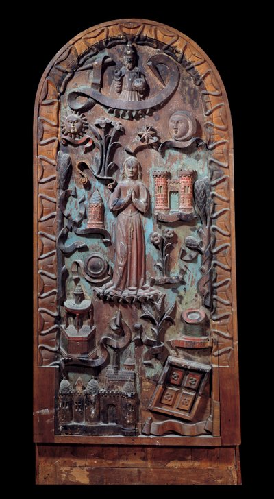 Praise of the Virgin Carved wood panel. 16th century Chartres, Musee des Beaux Arts بواسطة فنان غير معروف