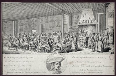 Ramponaux tavern This popular cabaret was founded by Jean Ramponaux (Ramponneau or Ramponeau بواسطة فنان غير معروف
