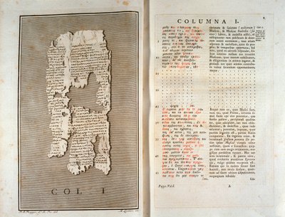 استنساخ بردية هيركولانوم من فيلوديما جادارا (1793) بواسطة فنان غير معروف