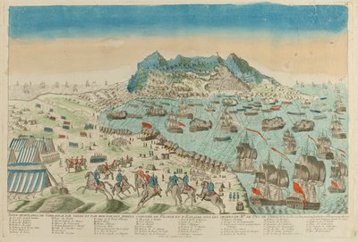حصار جبل طارق ، 1782 بواسطة غير معروف