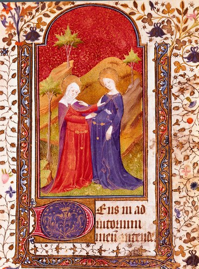 الزيارة المصغرة من كتاب ساعات إيزابيلا القشتالية المعروفة بإيزابيلا إيري الكاثوليكية (1451-1504) القرن الخامس عشر إشبيلية ، مكتبة كولومبينا بواسطة فنان غير معروف