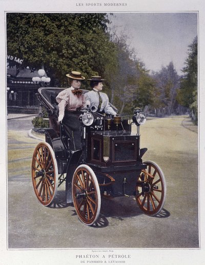The Petroleum Phaeton, type 1896 - in “” Modern Sports”” بواسطة فنان غير معروف