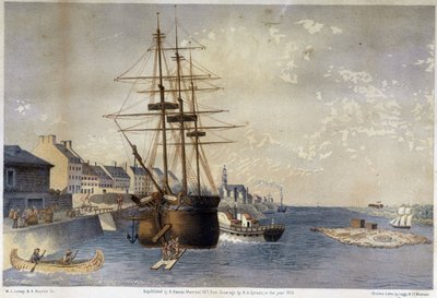 The Port of Montreal in 1830 - by Spronle بواسطة فنان غير معروف