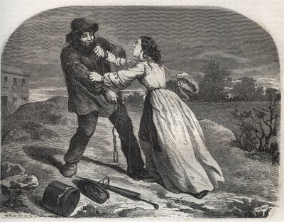 قاتل مارتن دومولارد (1810-1862) القاتل المتسلسل في القرن التاسع عشر ، في العين بواسطة فنان غير معروف
