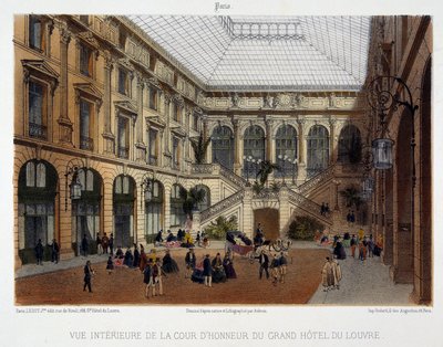 ساحة الشرف في فندق Grand Hôtel du Louvre بواسطة فنان غير معروف