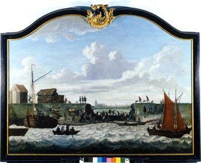 سد زيريكزي. لوحة مجهولة من القرن الثامن عشر. Zierikzee Wastenday Siloten ، Duiveland بواسطة فنان غير معروف