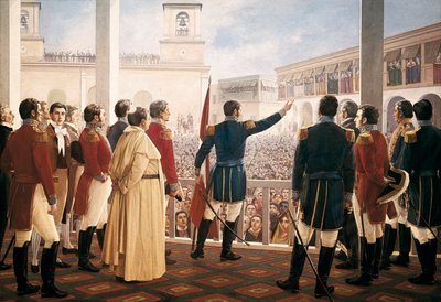 The declaration of Independence of Peru بواسطة فنان غير معروف