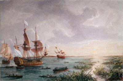 اكتشف المستكشف الفرنسي رينيه روبرت كافيلير ، سيور دي لاسال ، لويزيانا في عام 1684 (نقش بواسطة فنان غير معروف