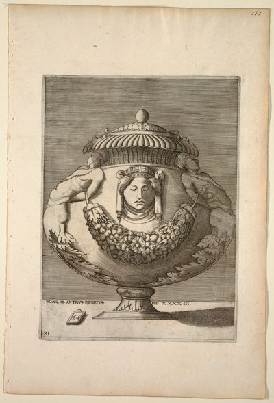 مزهرية مزينة بالشخصيات و Rinceaux و Festoons 1543 بواسطة فنان غير معروف