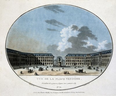 منظر لـ Place Vendôme - نقش بواسطة فنان غير معروف