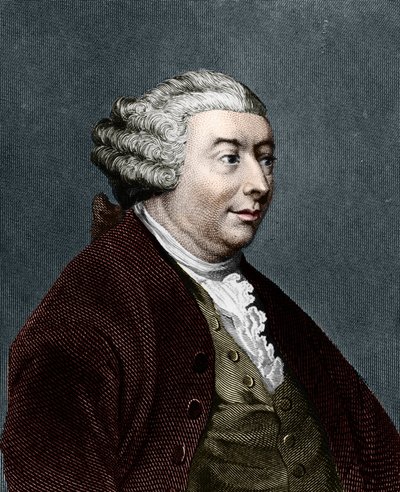 صورة لديفيد هيوم. فيلسوف اسكتلندي (1711 إلى 1776). بواسطة فنان غير معروف