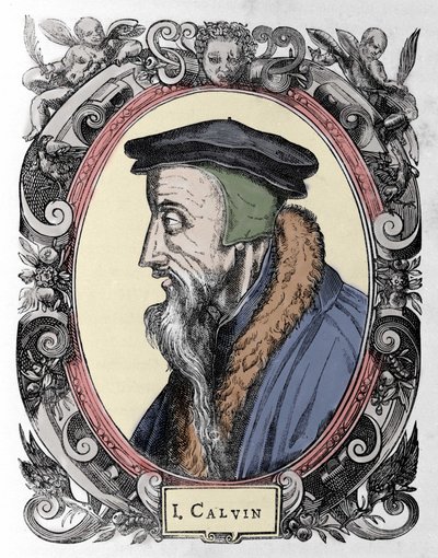 صورة جان كالفين (1509-1564) ، مصلح وكاتب ديني فرنسي. بواسطة فنان غير معروف