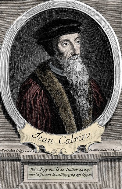 صورة جان كالفين (1509-1564) ، مصلح وكاتب ديني فرنسي. بواسطة فنان غير معروف