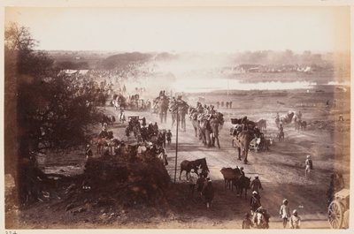 عمود أمتعة أثناء معسكر دلهي للتمرين ، 1885 حوالي بواسطة غير معروف