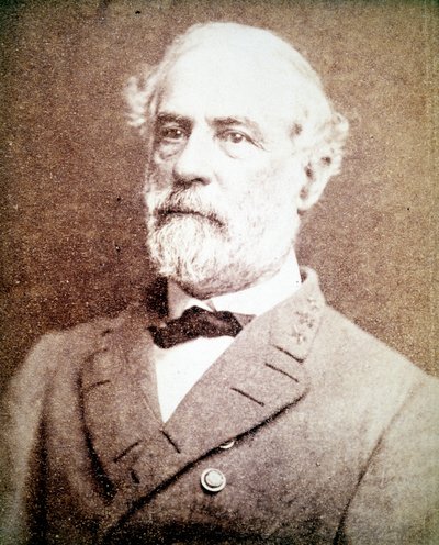صورة للجنرال لي (1807 - 1870) الذي شارك في الحرب الأهلية بقيادة شمال فيرجينيا تيرول. بواسطة مصور غير معروف