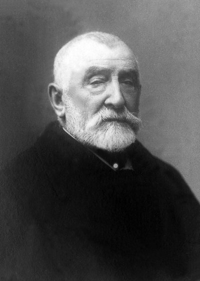 صورة هنري جوزيف هاربينييس (1819-1916) ، رسام فرنسي وفنان ألوان مائية. بواسطة مصور غير معروف
