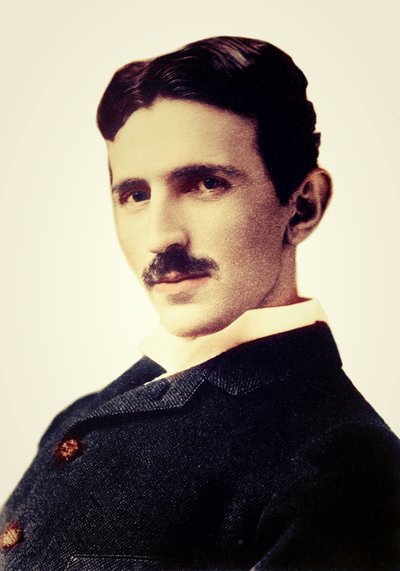 صورة لنيكولا تيسلا (1856-1943) (نيكولاي) - مهندس ، فيزيائي ومخترع صربي المولد في كرواتيا بواسطة مصور غير معروف