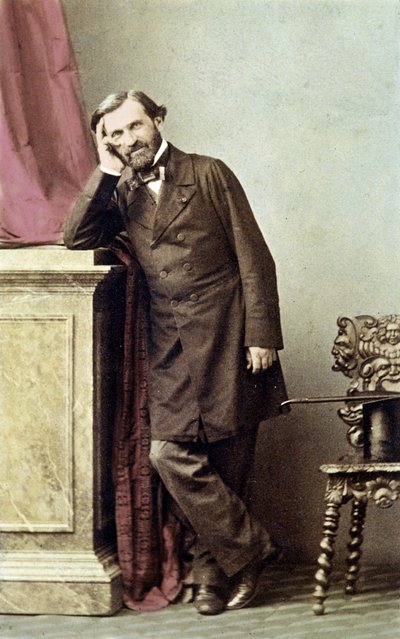صورة للمؤلف الموسيقي الإيطالي جوزيبي فيردي (1813 - 1901). بواسطة مصور غير معروف