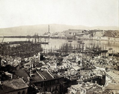 The port of Genes at the end of the 19th century بواسطة مصور غير معروف